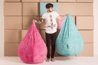 SITTING POINT Beanbag Fluffy L Sitzsack pink