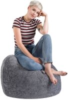 SITTING POINT Beanbag Fluffy XL Sitzsack mittelgrau