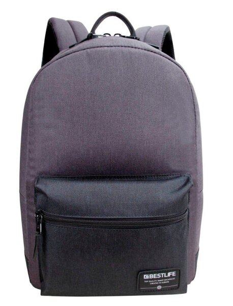 BESTLIFE Laptop-Rucksack AUDREY Kunststoff grau bis 35,8 cm (14,1 Zoll)