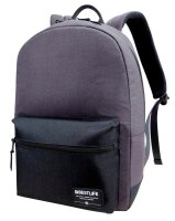 BESTLIFE Laptop-Rucksack AUDREY Kunststoff grau bis 35,8 cm (14,1 Zoll)