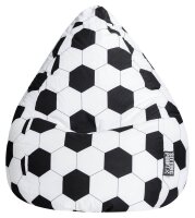 SITTING POINT BeanBag Fussball XL Sitzsack schwarz,...