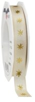 PRÄSENT Geschenkband matt creme 15,0 mm x 20,0 m