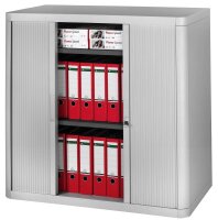 PAPERFLOW easyOffice Rollladenschrank lichtgrau ohne Fachböden 110,0 x 41,5 x 104,0 cm