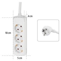 hama 3-fach Steckdosenleiste 1,4 m weiß