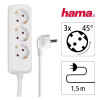 hama 3-fach Steckdosenleiste 1,4 m weiß