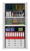 PAPERFLOW easyOffice Rollladenschrank lichtgrau ohne Fachböden 110,0 x 41,5 x 204,0 cm