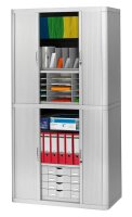 PAPERFLOW easyOffice Rollladenschrank lichtgrau ohne Fachböden 110,0 x 41,5 x 204,0 cm