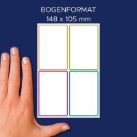 AVERY Zweckform Namensetiketten farbsortiert 48,0 x 70,0 mm, 8 St.