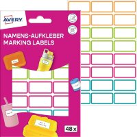 AVERY Zweckform Namensetiketten farbsortiert 32,0 x 15,0...