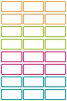 AVERY Zweckform Namensetiketten farbsortiert 32,0 x 15,0 mm, 48 St.