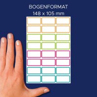 AVERY Zweckform Namensetiketten farbsortiert 32,0 x 15,0 mm, 48 St.