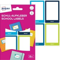 AVERY Zweckform Schuletiketten Rahmen, farblich sortiert,...