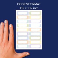 AVERY Zweckform Namensetiketten farbsortiert 46,0 x 13,0 mm, 36 St.