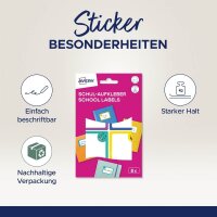 AVERY Zweckform Schuletiketten Gesichter, farblich sortiert, 8 Etiketten