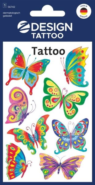 AVERY Zweckform Klebetattoo Schmetterling, 8 Etiketten