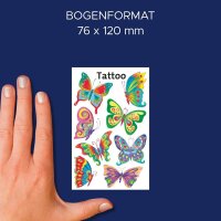 AVERY Zweckform Klebetattoo Schmetterling, 8 Etiketten