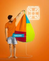 SITTING POINT Harlekin XL Sitzsack bunt