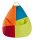 SITTING POINT Harlekin XL Sitzsack bunt