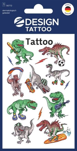 AVERY Zweckform Klebetattoo Dino, 9 Etiketten