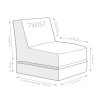 SITTING POINT Twist SCUBA Sitzsack anthrazit