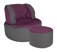 SITTING POINT Bebop SCUBA Sitzsack aubergine, anthrazit