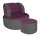 SITTING POINT Bebop SCUBA Sitzsack aubergine, anthrazit