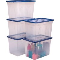 Bankers Box Aufbewahrungsboxen 64,0 l transparent, blau...