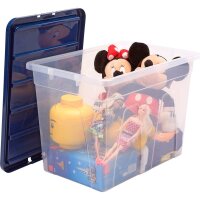 Bankers Box Aufbewahrungsboxen 64,0 l transparent, blau 38,0 x 56,0 x 41,0 cm, 5 St.