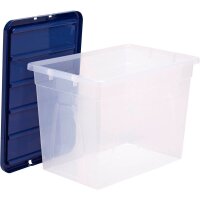 Bankers Box Aufbewahrungsboxen 64,0 l transparent, blau 38,0 x 56,0 x 41,0 cm, 5 St.