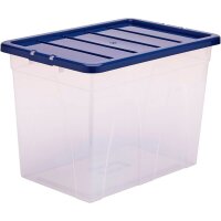 Bankers Box Aufbewahrungsboxen 64,0 l transparent, blau 38,0 x 56,0 x 41,0 cm, 5 St.