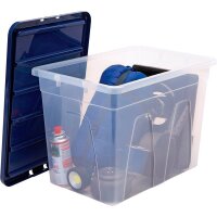 Bankers Box Aufbewahrungsboxen 64,0 l transparent, blau 38,0 x 56,0 x 41,0 cm, 5 St.