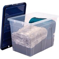 Bankers Box Aufbewahrungsboxen 64,0 l transparent, blau 38,0 x 56,0 x 41,0 cm, 5 St.