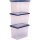 Bankers Box Aufbewahrungsboxen 64,0 l transparent, blau 38,0 x 56,0 x 41,0 cm, 5 St.