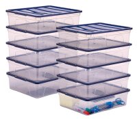 Bankers Box Aufbewahrungsboxen 12,0 l transparent, blau...