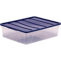 Bankers Box Aufbewahrungsboxen 12,0 l transparent, blau 32,0 x 40,0 x 11,0 cm, 10 St.