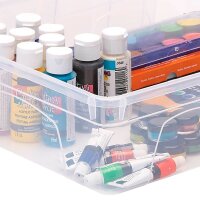 Bankers Box Aufbewahrungsboxen 12,0 l transparent, blau 32,0 x 40,0 x 11,0 cm, 10 St.