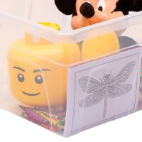 Bankers Box Aufbewahrungsboxen 22,0 l transparent, blau 32,0 x 40,0 x 24,5 cm, 10 St.