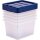 Bankers Box Aufbewahrungsboxen 22,0 l transparent, blau 32,0 x 40,0 x 24,5 cm, 10 St.