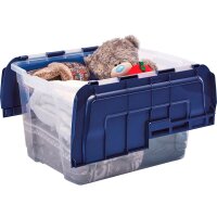 Bankers Box Aufbewahrungsboxen 55,0 l transparent, blau 43,0 x 59,0 x 35,0 cm, 3 St.
