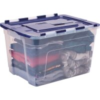 Bankers Box Aufbewahrungsboxen 55,0 l transparent, blau 43,0 x 59,0 x 35,0 cm, 3 St.