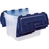 Bankers Box Aufbewahrungsboxen 55,0 l transparent, blau 43,0 x 59,0 x 35,0 cm, 3 St.