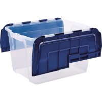 Bankers Box Aufbewahrungsboxen 55,0 l transparent, blau 43,0 x 59,0 x 35,0 cm, 3 St.