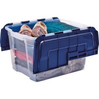 Bankers Box Aufbewahrungsboxen 55,0 l transparent, blau 43,0 x 59,0 x 35,0 cm, 3 St.