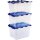 Bankers Box Aufbewahrungsboxen 55,0 l transparent, blau 43,0 x 59,0 x 35,0 cm, 3 St.