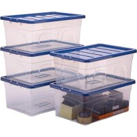 Bankers Box Aufbewahrungsboxen 38,0 l transparent, blau...