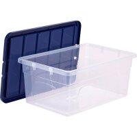 Bankers Box Aufbewahrungsboxen 38,0 l transparent, blau 38,0 x 56,0 x 25,0 cm, 5 St.