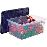 Bankers Box Aufbewahrungsboxen 38,0 l transparent, blau 38,0 x 56,0 x 25,0 cm, 5 St.