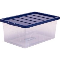 Bankers Box Aufbewahrungsboxen 38,0 l transparent, blau 38,0 x 56,0 x 25,0 cm, 5 St.
