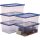 Bankers Box Aufbewahrungsboxen 38,0 l transparent, blau 38,0 x 56,0 x 25,0 cm, 5 St.