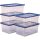 Bankers Box Aufbewahrungsboxen 38,0 l transparent, blau 38,0 x 56,0 x 25,0 cm, 5 St.